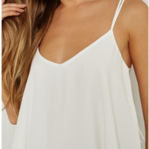Topshop Tops - Topshop white flowy cami tank top